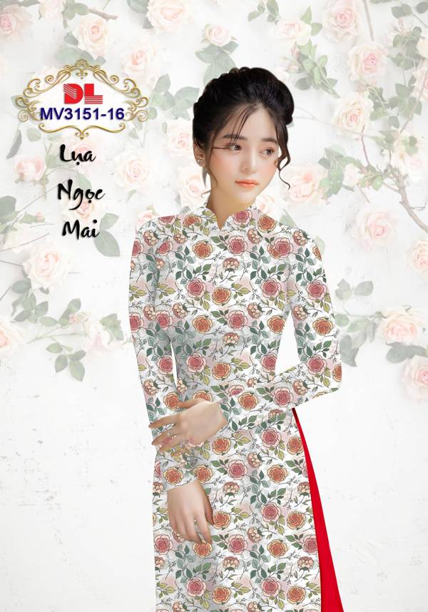 Vải Áo Dài Hoa Đều Độc Đáo AD MV3151