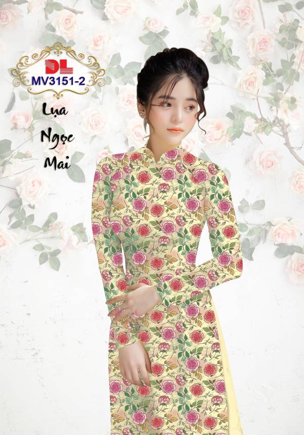 Vải Áo Dài Hoa Đều Độc Đáo AD MV3151