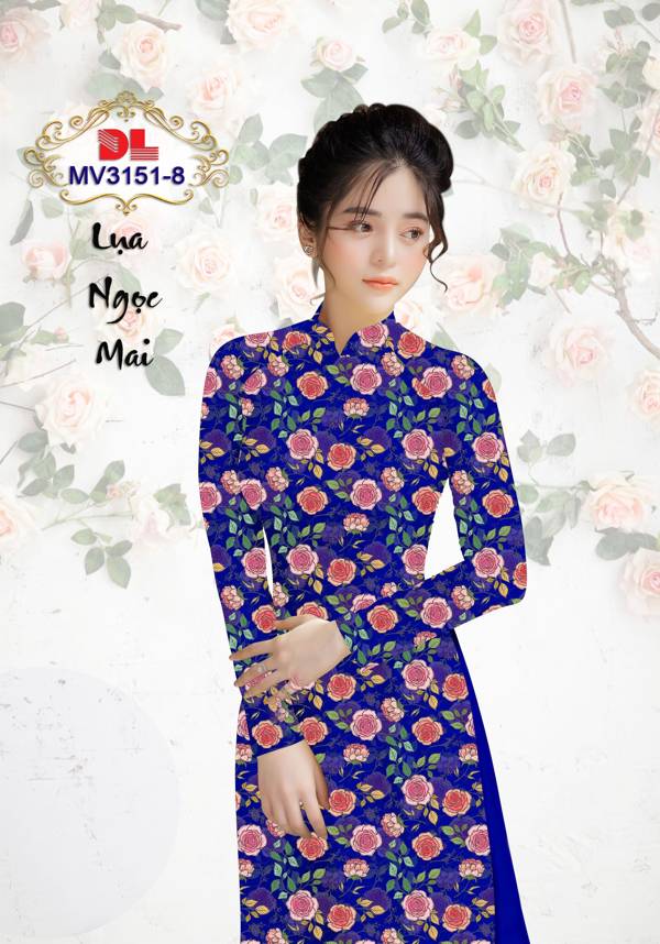 Vải Áo Dài Hoa Đều Độc Đáo AD MV3151