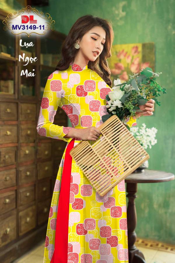 Vải Áo Dài Hoa Văn Độc Đáo AD MV3149