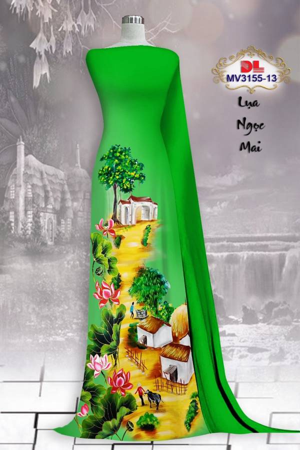 Vải Áo Dài Phong Cảnh Vừa Ra AD MV3155 56 Vải Áo Dài Phong Cảnh Vừa Ra AD MV3155