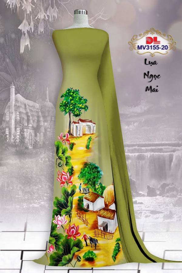 Vải Áo Dài Phong Cảnh Vừa Ra AD MV3155 75 Vải Áo Dài Phong Cảnh Vừa Ra AD MV3155