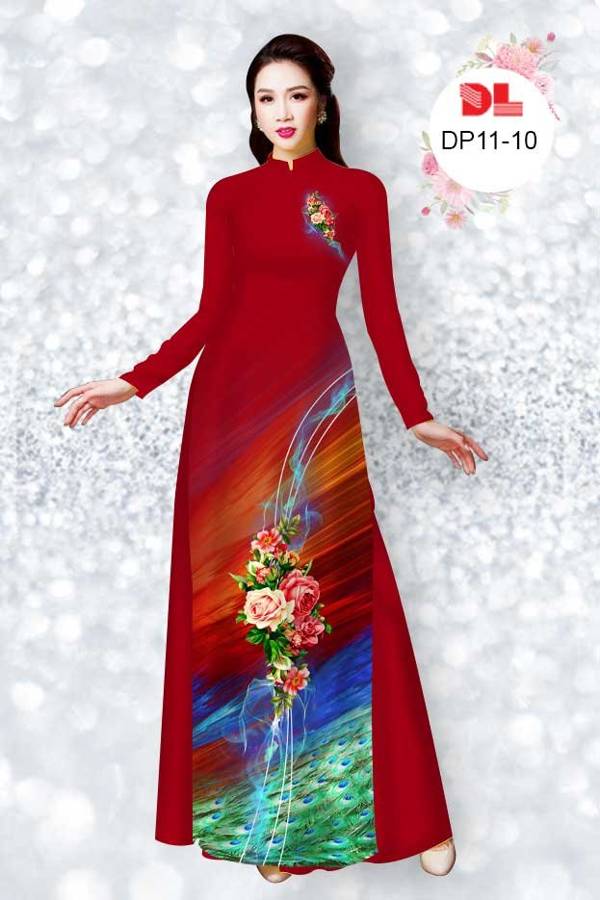 Vải Áo Dài Hoa Hồng Mới Ra AD DP11 35 Vải Áo Dài Hoa Hồng Mới Ra AD DP11