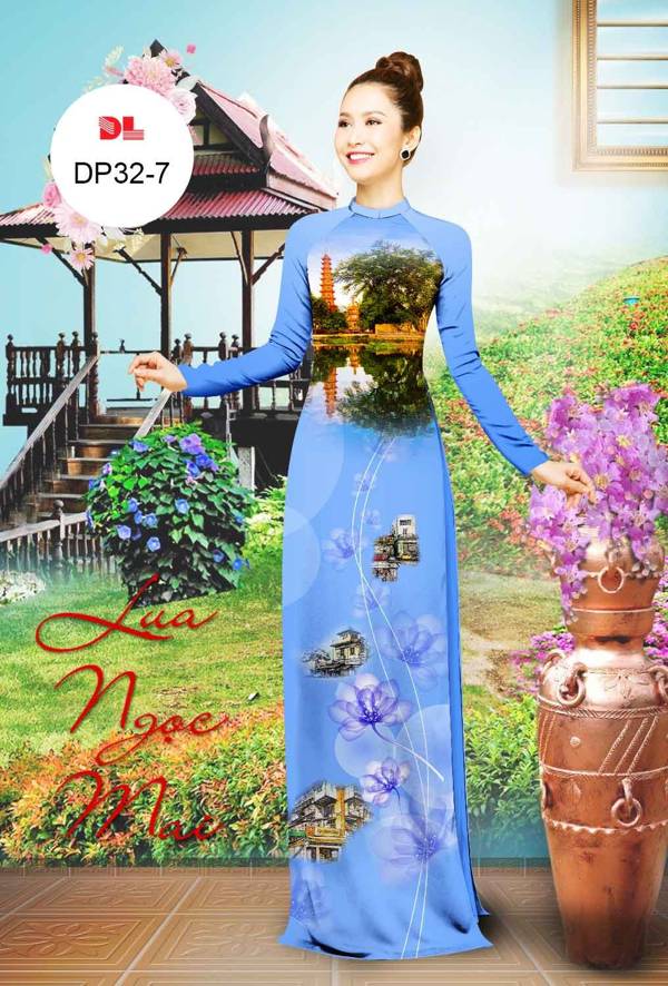 Vải Áo Dài Phong Cảnh Mới Ra AD DP32 30 Vải Áo Dài Phong Cảnh Mới Ra AD DP32