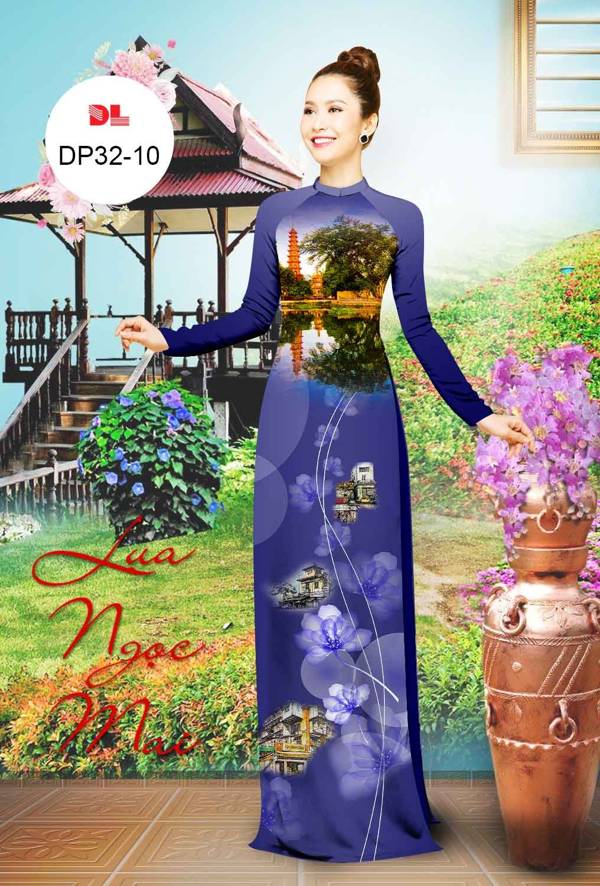 Vải Áo Dài Phong Cảnh Mới Ra AD DP32 33 Vải Áo Dài Phong Cảnh Mới Ra AD DP32