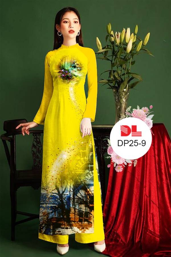 Vải Áo Dài Phong Cảnh Kiểu Mới AD DP25 24 Vải Áo Dài Phong Cảnh Kiểu Mới AD DP25