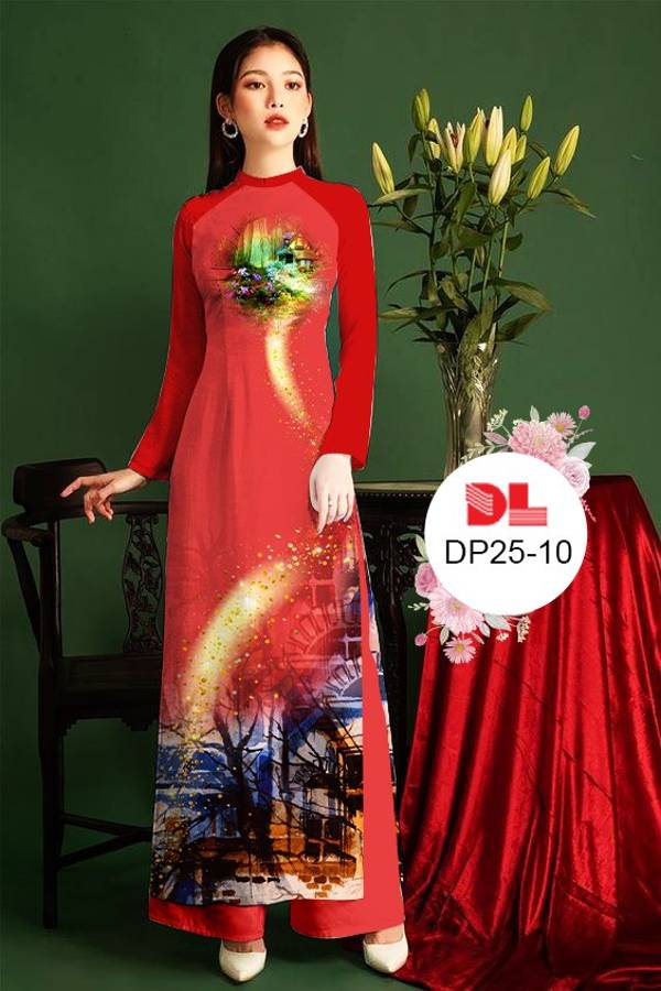 Vải Áo Dài Phong Cảnh Kiểu Mới AD DP25 25 Vải Áo Dài Phong Cảnh Kiểu Mới AD DP25