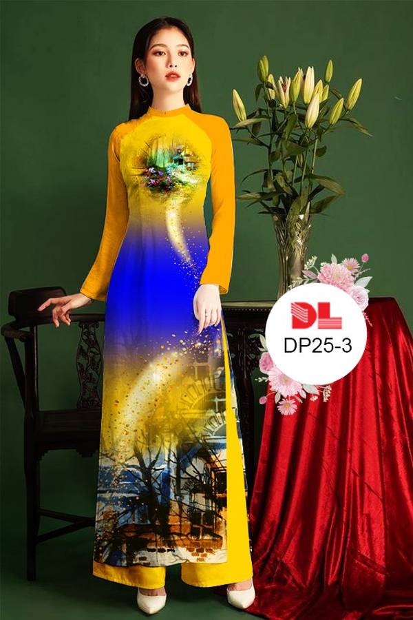 Vải Áo Dài Phong Cảnh Kiểu Mới AD DP25 28 Vải Áo Dài Phong Cảnh Kiểu Mới AD DP25