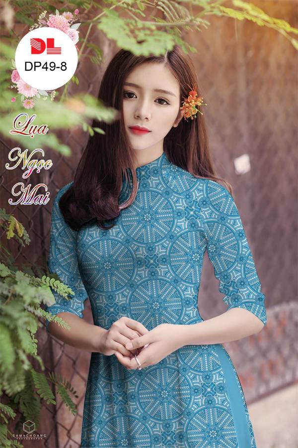 Vải Áo Dài Hoa Văn Mới Ra AD DP49