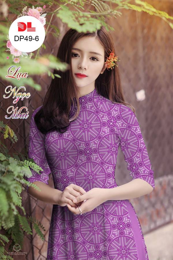 Vải Áo Dài Hoa Văn Mới Ra AD DP49