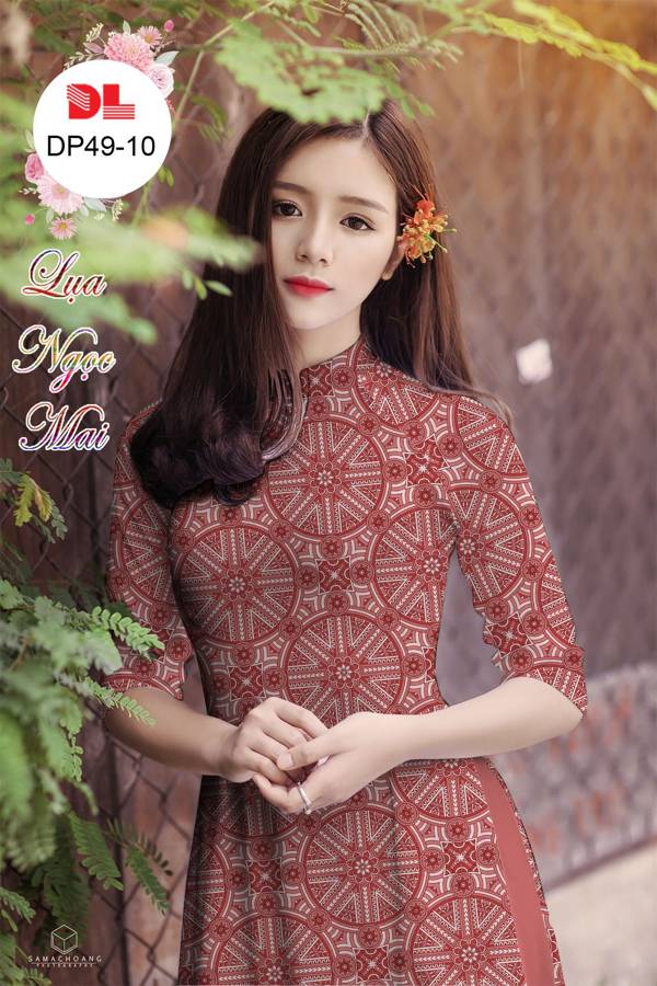 Vải Áo Dài Hoa Văn Mới Ra AD DP49
