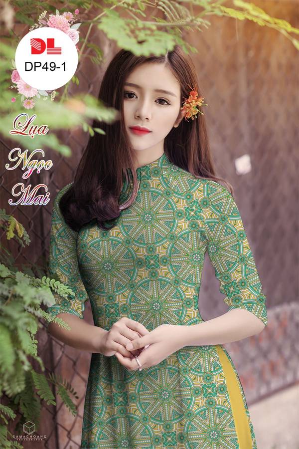 Vải Áo Dài Hoa Văn Mới Ra AD DP49