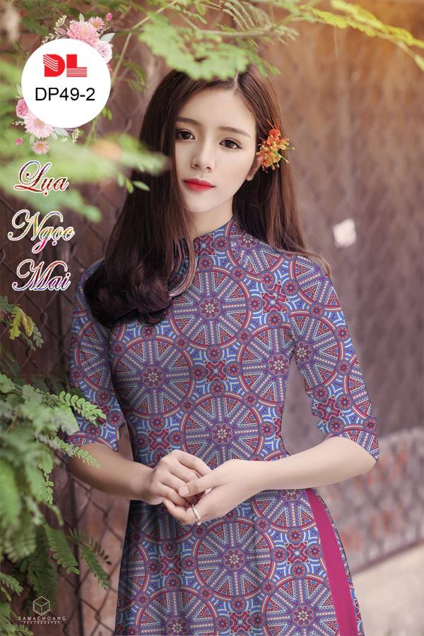Vải Áo Dài Hoa Văn Mới Ra AD DP49