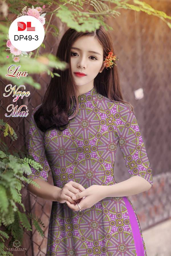 Vải Áo Dài Hoa Văn Mới Ra AD DP49