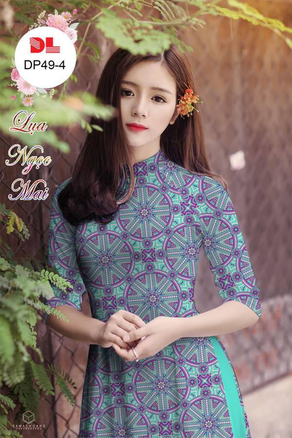 Vải Áo Dài Hoa Văn Mới Ra AD DP49