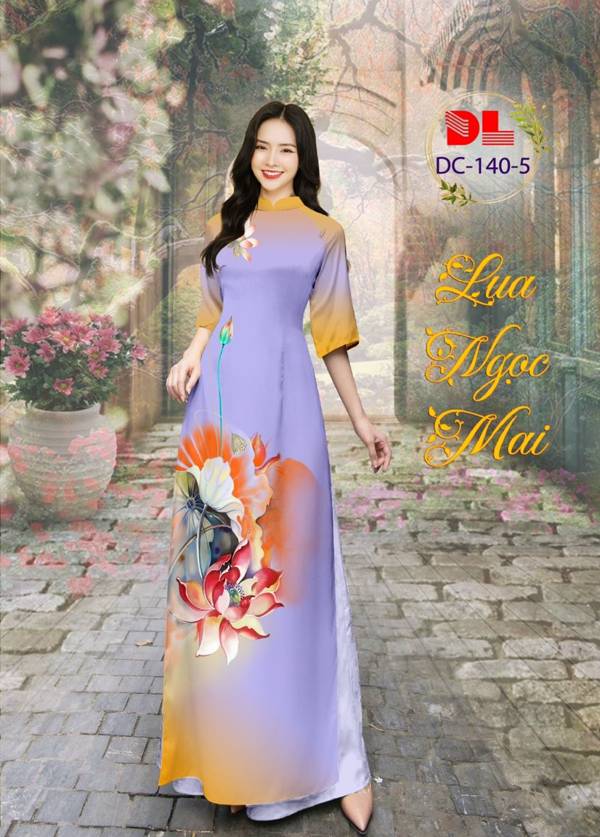 Vải Áo Dài Hoa Sen Vừa Ra AD DC140 19 Vải Áo Dài Hoa Sen Vừa Ra AD DC140