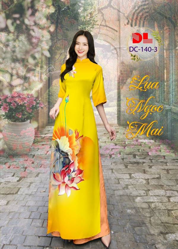 Vải Áo Dài Hoa Sen Vừa Ra AD DC140 18 Vải Áo Dài Hoa Sen Vừa Ra AD DC140