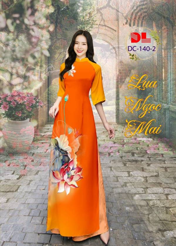 Vải Áo Dài Hoa Sen Vừa Ra AD DC140 17 Vải Áo Dài Hoa Sen Vừa Ra AD DC140