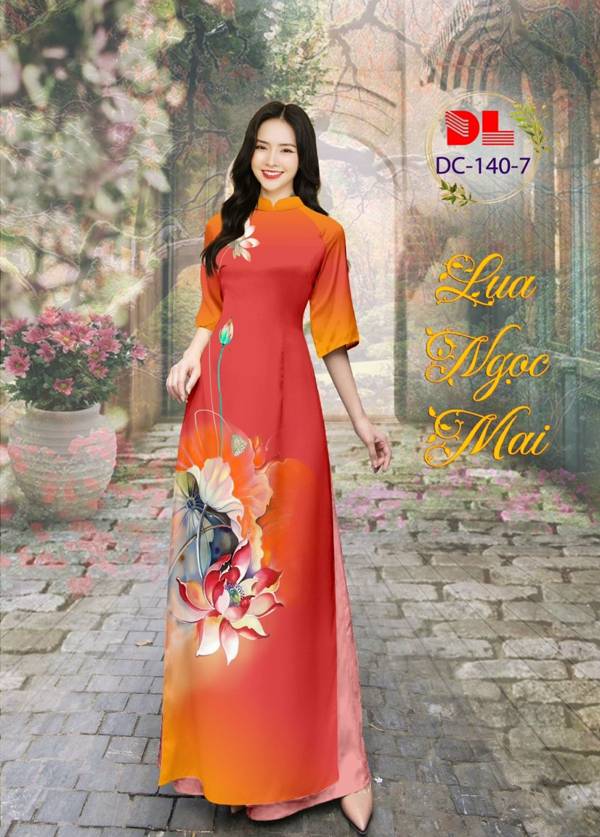 Vải Áo Dài Hoa Sen Vừa Ra AD DC140 22 Vải Áo Dài Hoa Sen Vừa Ra AD DC140