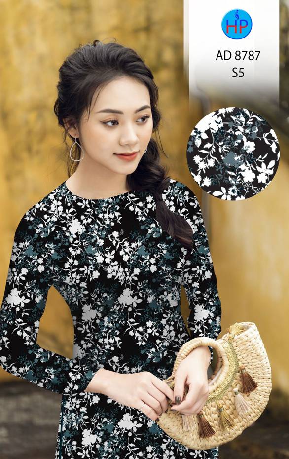 Vải Áo Dài Hoa Đều Mới Ra AD 8787