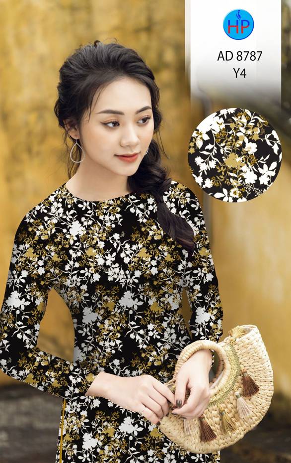 Vải Áo Dài Hoa Đều Mới Ra AD 8787