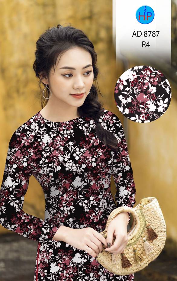 Vải Áo Dài Hoa Đều Mới Ra AD 8787