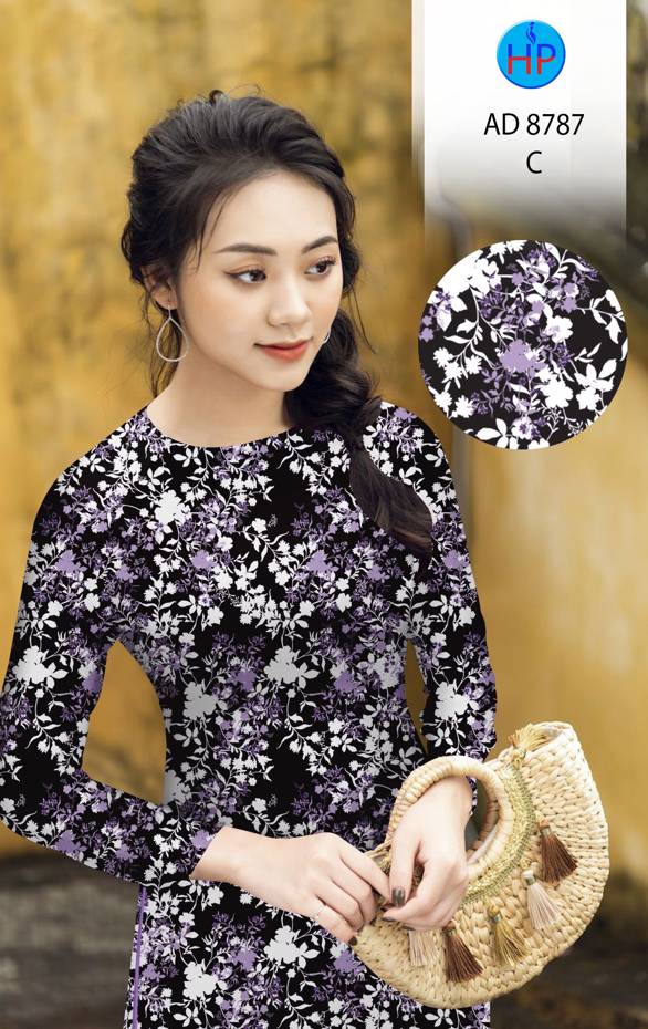 Vải Áo Dài Hoa Đều Mới Ra AD 8787