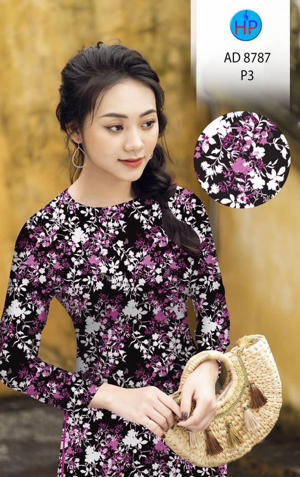 Vải Áo Dài Hoa Đều Mới Ra AD 8787