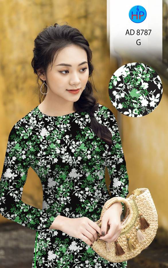 Vải Áo Dài Hoa Đều Mới Ra AD 8787