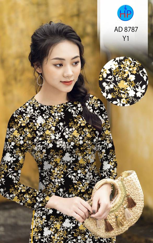 Vải Áo Dài Hoa Đều Mới Ra AD 8787