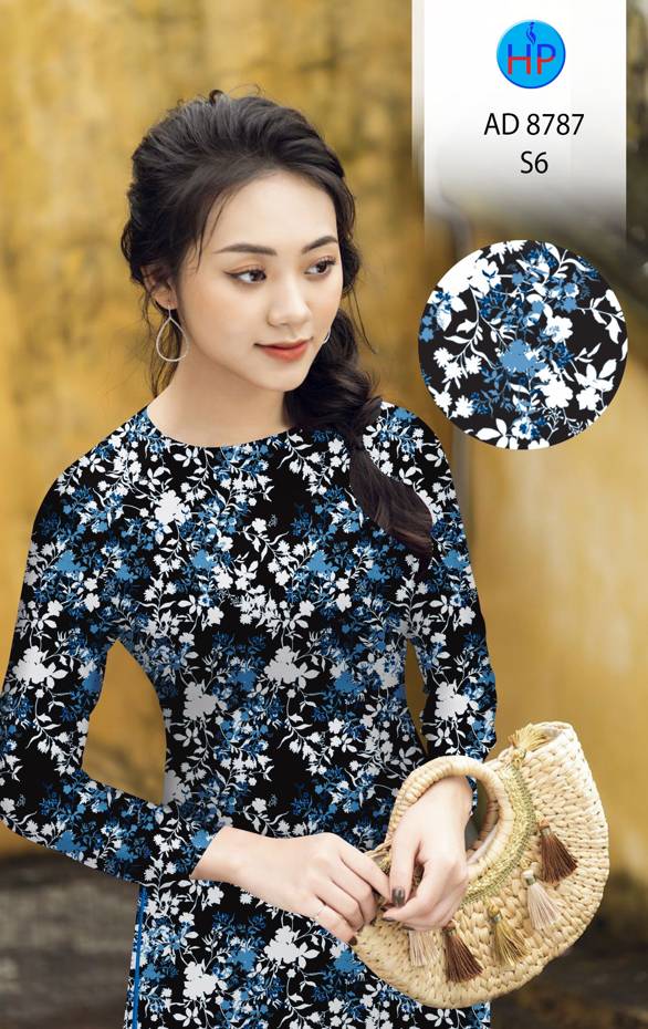 Vải Áo Dài Hoa Đều Mới Ra AD 8787