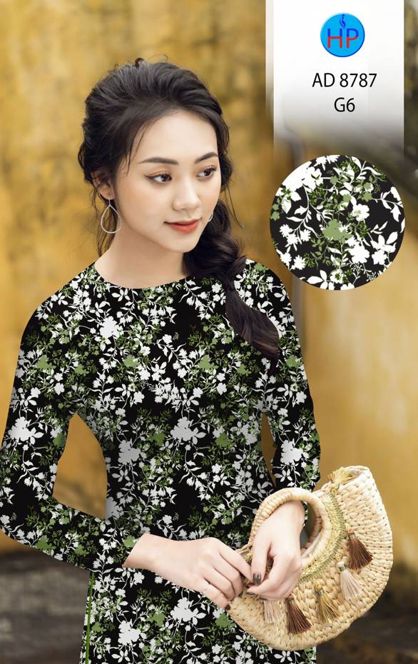 Vải Áo Dài Hoa Đều Mới Ra AD 8787