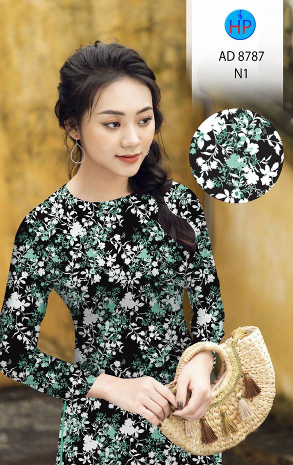 Vải Áo Dài Hoa Đều Mới Ra AD 8787