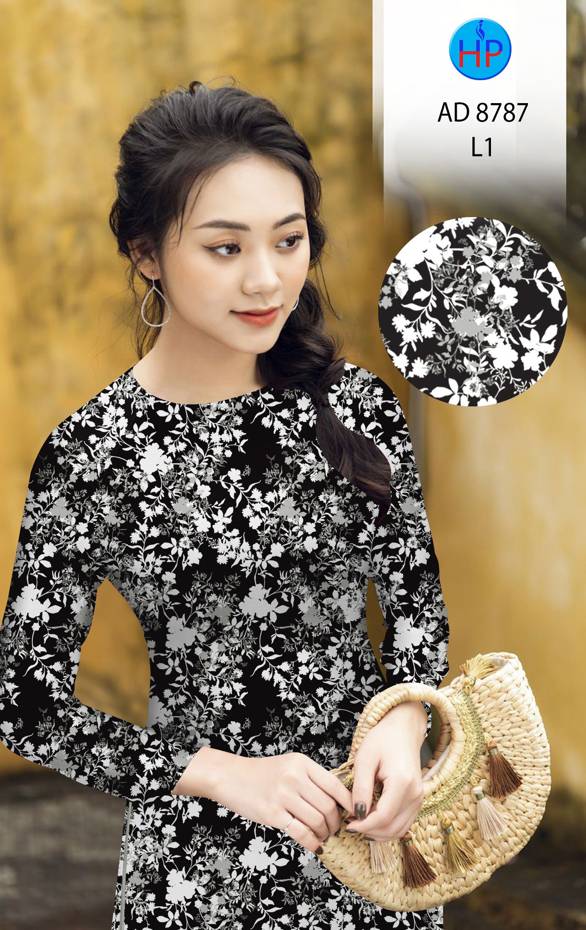 Vải Áo Dài Hoa Đều Mới Ra AD 8787