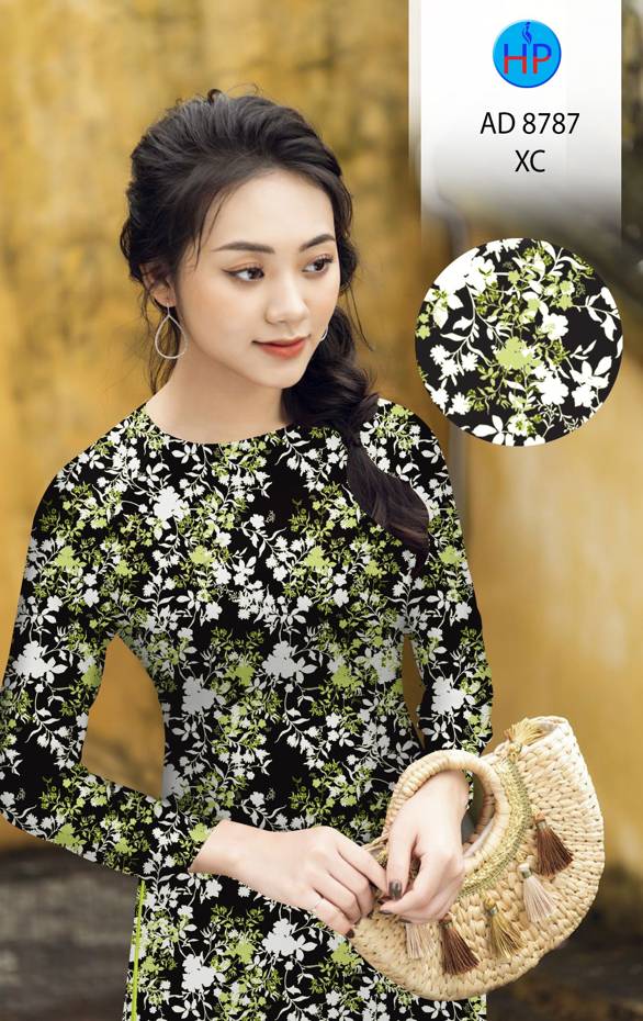 Vải Áo Dài Hoa Đều Mới Ra AD 8787