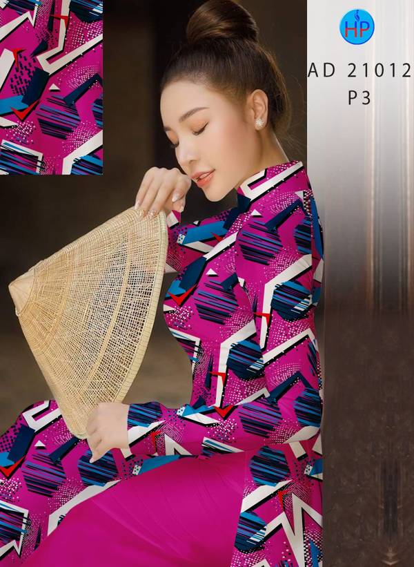 Vải Áo Dài Hoa Văn Mới Ra AD 21012