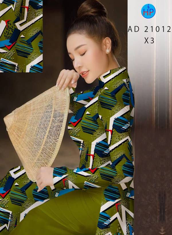Vải Áo Dài Hoa Văn Mới Ra AD 21012