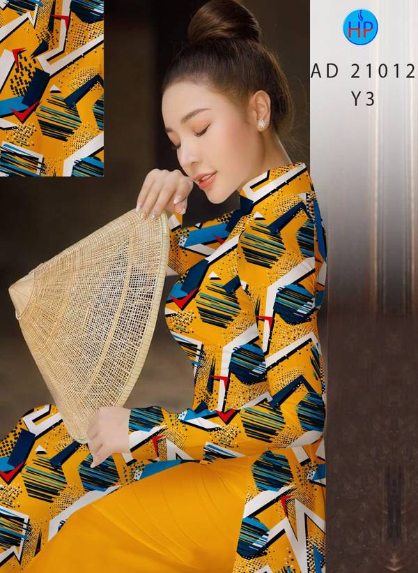 Vải Áo Dài Hoa Văn Mới Ra AD 21012