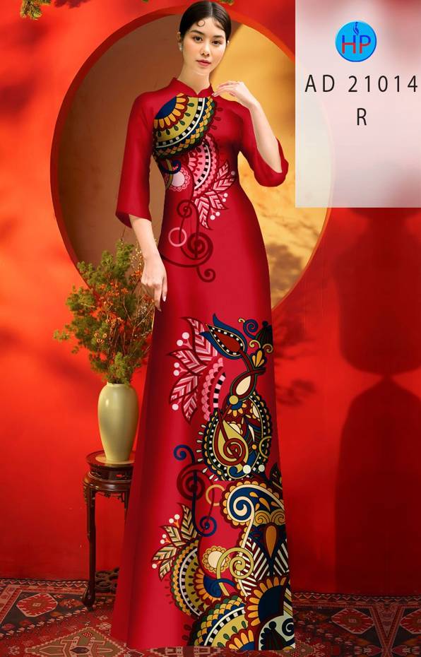 Vải Áo Dài Hoa Văn Thiết Kế 2021 AD 21014