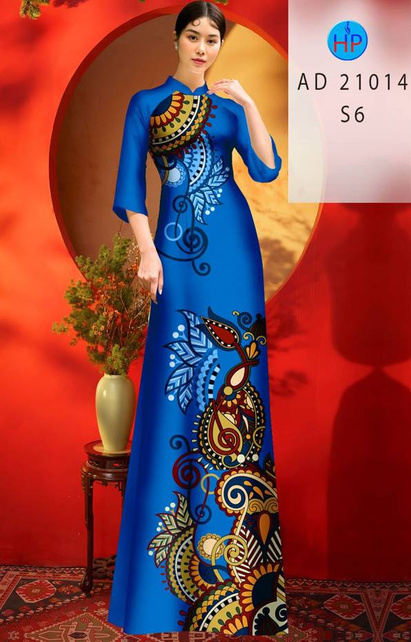 Vải Áo Dài Hoa Văn Thiết Kế 2021 AD 21014