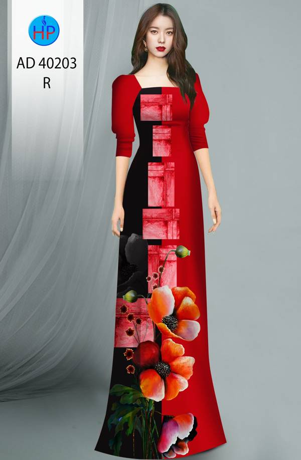 Vải Áo Dài Hoa In 3D Thiết Kế 2021 AD 40203 37 Vải Áo Dài Hoa In 3D Thiết Kế 2021 AD 40203