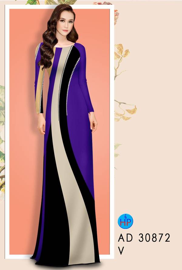 Vải Áo Dài Hoa Văn Thiết Kế 2021 AD 30872