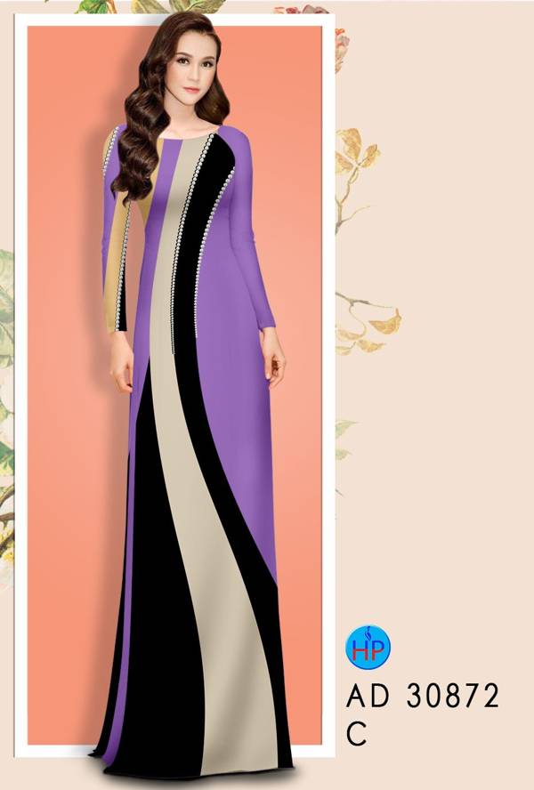 Vải Áo Dài Hoa Văn Thiết Kế 2021 AD 30872