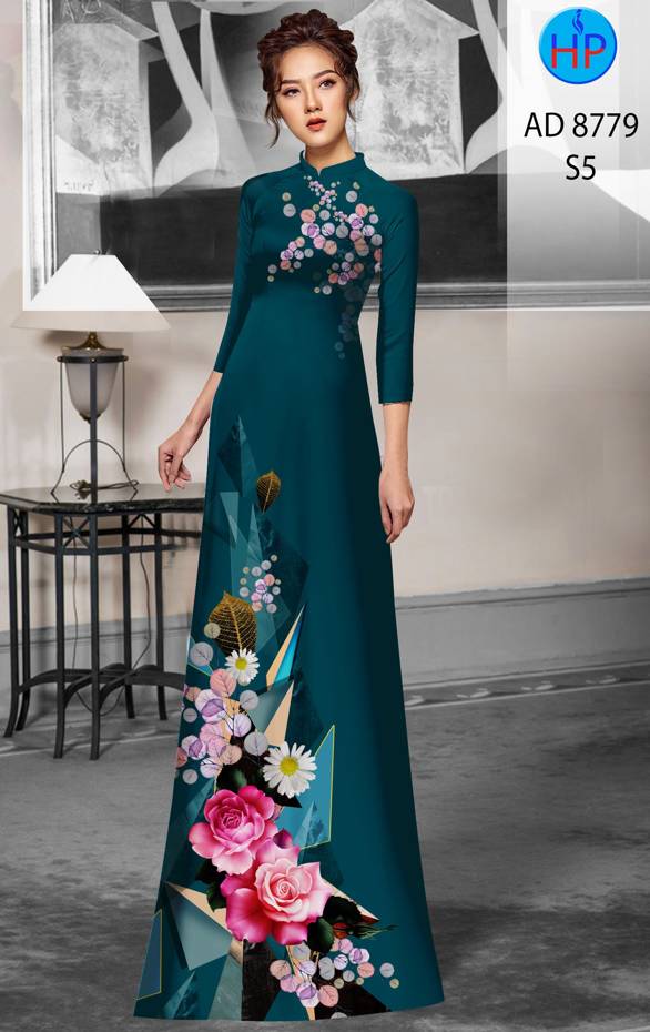 Vải Áo Dài Hoa Hồng Vừa Ra AD 8779 37 Vải Áo Dài Hoa Hồng Vừa Ra  AD 8779