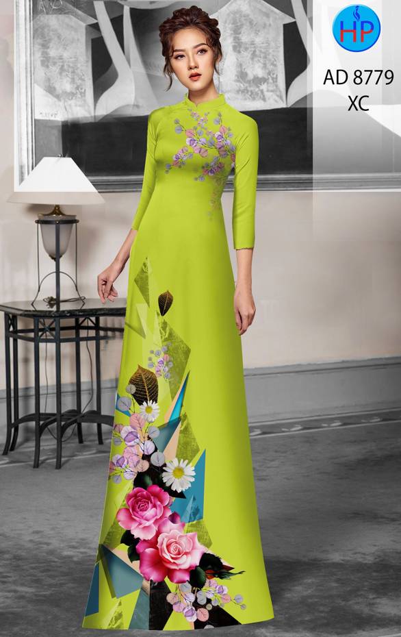 Vải Áo Dài Hoa Hồng Vừa Ra AD 8779 39 Vải Áo Dài Hoa Hồng Vừa Ra  AD 8779
