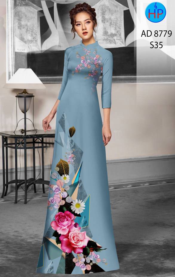 Vải Áo Dài Hoa Hồng Vừa Ra AD 8779 42 Vải Áo Dài Hoa Hồng Vừa Ra  AD 8779