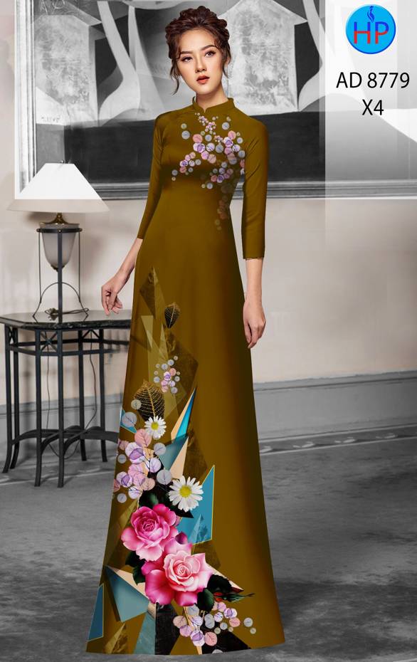 Vải Áo Dài Hoa Hồng Vừa Ra AD 8779 45 Vải Áo Dài Hoa Hồng Vừa Ra  AD 8779