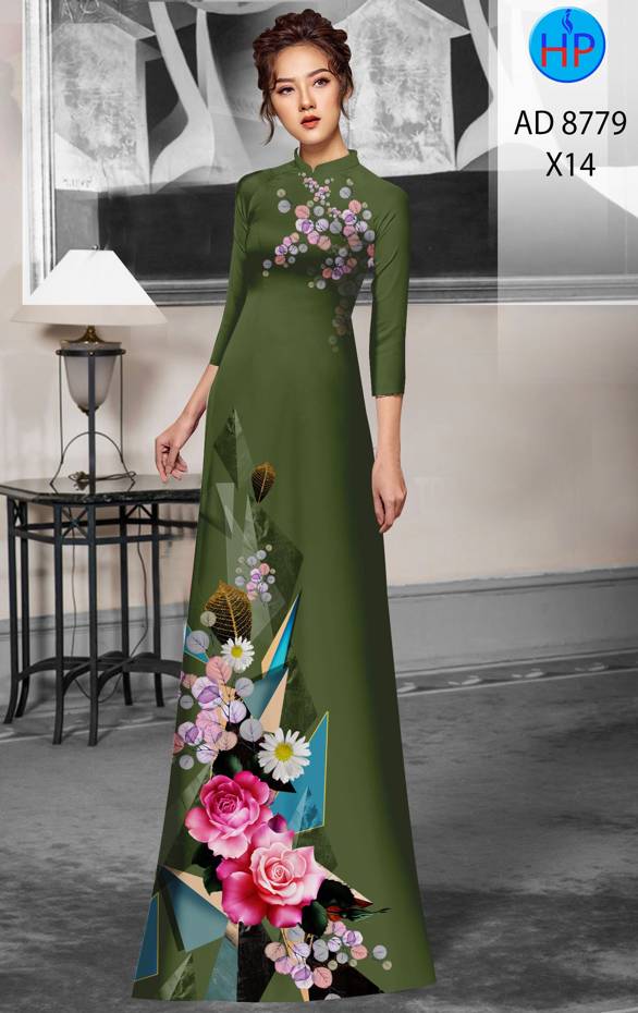 Vải Áo Dài Hoa Hồng Vừa Ra AD 8779 48 Vải Áo Dài Hoa Hồng Vừa Ra  AD 8779