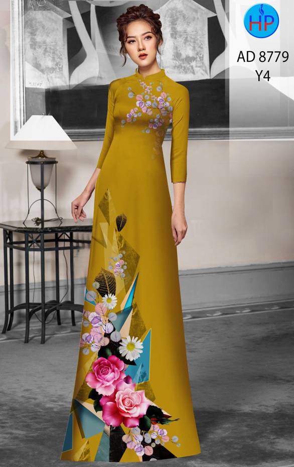 Vải Áo Dài Hoa Hồng Vừa Ra AD 8779 49 Vải Áo Dài Hoa Hồng Vừa Ra  AD 8779