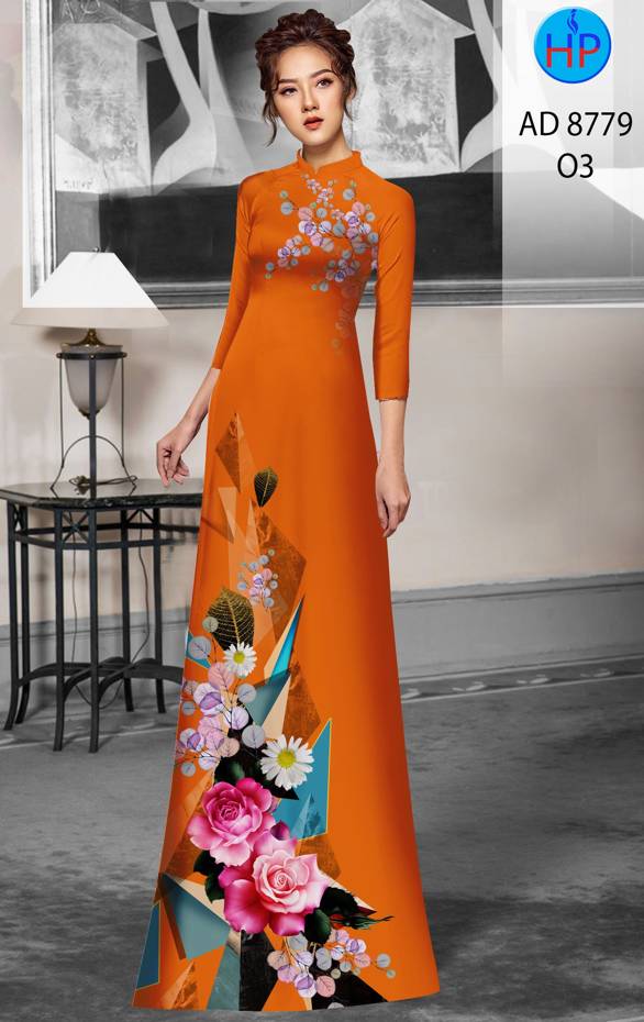 Vải Áo Dài Hoa Hồng Vừa Ra AD 8779 50 Vải Áo Dài Hoa Hồng Vừa Ra  AD 8779